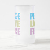 FriedensLiebe-Zaun Mattglas Bierglas (Mittel)