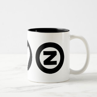 FriedensLiebe Zazzle Zweifarbige Tasse