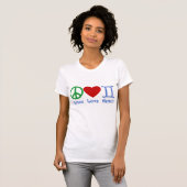 FriedensLiebe-Zwillings-astrologischer Entwurf T-Shirt (Vorne ganz)
