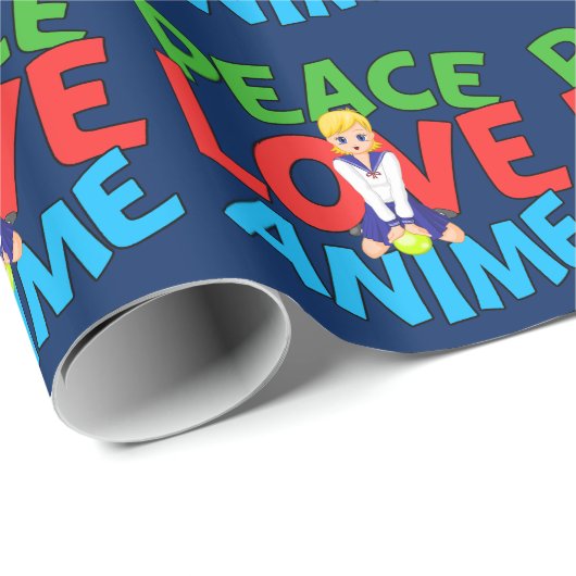 FriedensLiebeAnime Geschenkpapier (Rolleneckpunkt)