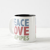 FriedensLiebeBagpipes Zweifarbige Tasse (Vorderseite Links)