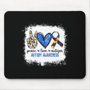 Friedensliebeband Autismus-Bewusstsein Akzeptiere Mousepad
