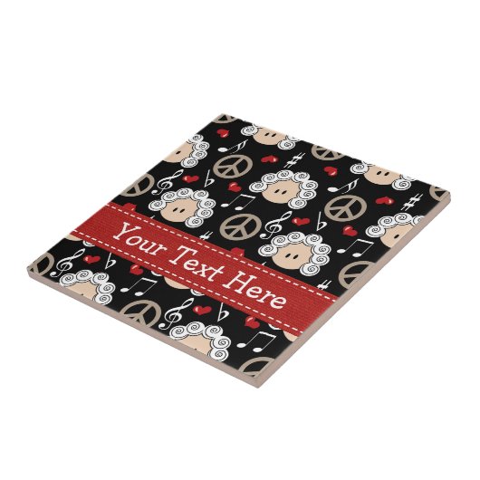 FriedensLiebebeethoven-Keramik-Fliese Trivet Fliese (Seite)