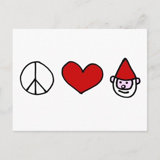 FriedensLiebeGnome Postkarte (Vorderseite)