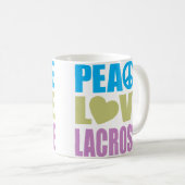 FriedensLiebeLacrosse Kaffeetasse (VorderseiteRechts)