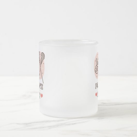 FriedensLiebelacrosse-mattierte Tasse (Mittel)