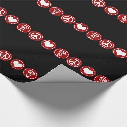 FriedensLiebeLacrosseentwurf Geschenkpapier (Ecke)