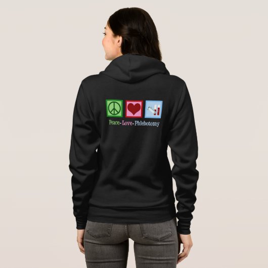 FriedensLiebePhlebotomy Hoodie (Schwarz voll)