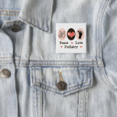 FriedensLiebepodiatry-Fußarzt-Knopf Button (Beispiel)