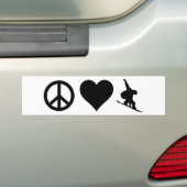 FriedensLiebeSnowboarding Autoaufkleber (Auf Auto)
