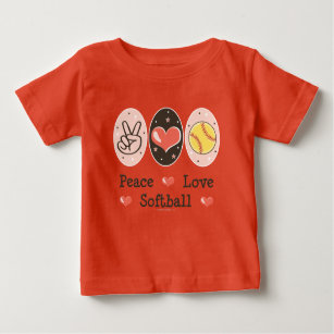 FriedensLiebesoftball-Baby-Bodysuit Baby T-shirt