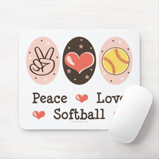 FriedensLiebeSoftball Mousepad (Mit Mouse)
