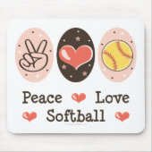 FriedensLiebeSoftball Mousepad (Vorne)