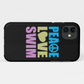 FriedensLiebeSwim Case-Mate iPhone Hülle (Rückseite (Horizontal))