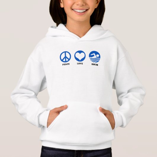 FriedensLiebeSwim Hoodie (Vorderseite)