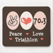 FriedensLiebeTriathlon Mousepad (Vorne)