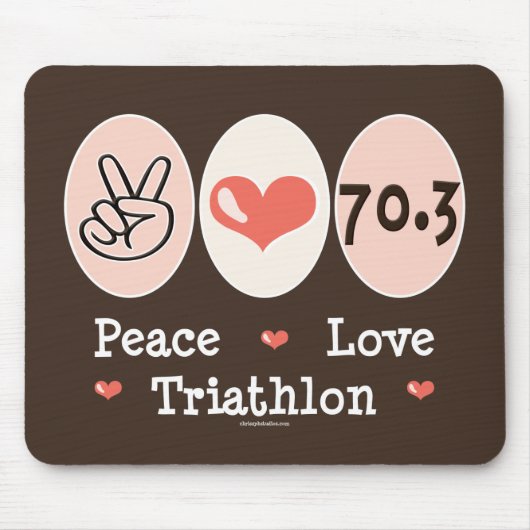 FriedensLiebeTriathlon Mousepad (Vorne)
