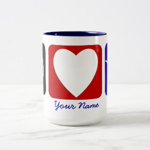 FriedensLiebetumble-Gewohnheits-Tasse Zweifarbige Tasse