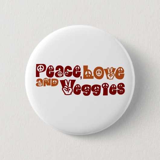 FriedensLiebeVeggies Button (Vorderseite)