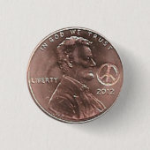 FRIEDENSLincoln-CENT Knopf 2012 Button (Vorderseite)