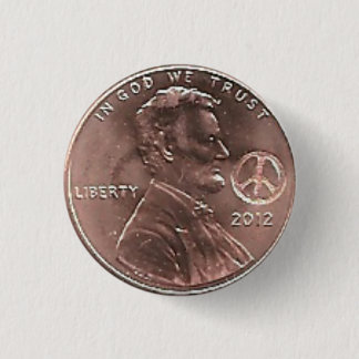 FRIEDENSLincoln-CENT Knopf 2012 Button