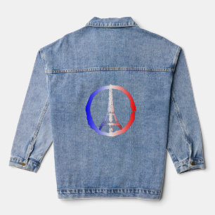 Friedenslogo des Eiffelturms Jeansjacke