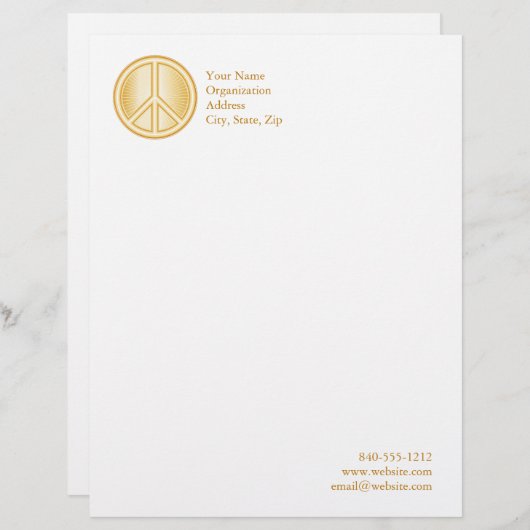 Friedensmandala Briefkopf (Vorne/Hinten)