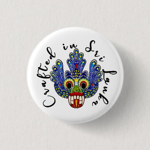 Friedensmaske in Sri Lanka Button