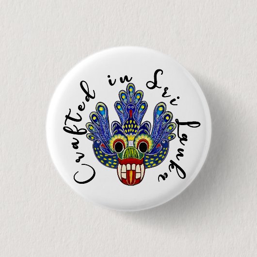 Friedensmaske in Sri Lanka Button (Vorderseite)