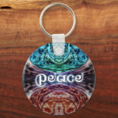 Friedensmeditation Grafischer Schlüsselanhänger (Vorderseite)