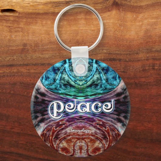 Friedensmeditation Grafischer Schlüsselanhänger (Vorderseite)