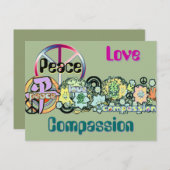 Friedensmitfühlung Postkarte (Vorne/Hinten)
