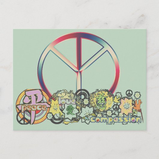 Friedensmitfühlung Postkarte (Vorderseite)