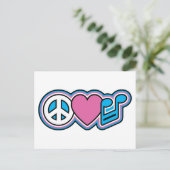FRIEDENSMUSIK-Symbole der LIEBE Postkarte (Stehend Vorderseite)