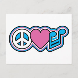 FRIEDENSMUSIK-Symbole der LIEBE Postkarte