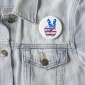 Friedensmuster der amerikanischen Flagge Button (Beispiel)