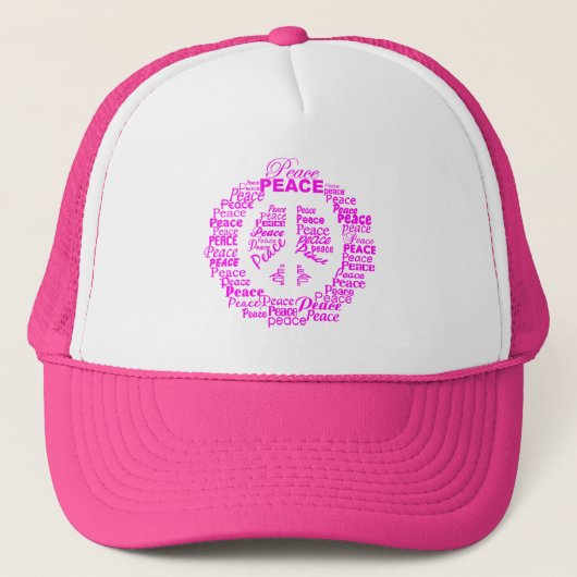 Friedensmütze - rosa truckerkappe (Vorderseite)