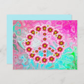 Friedensnachweis-Blume Postkarte (Vorne/Hinten)