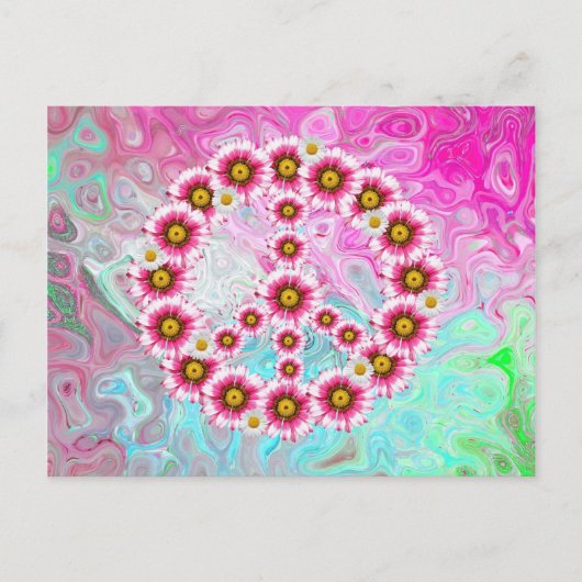 Friedensnachweis-Blume Postkarte (Vorderseite)