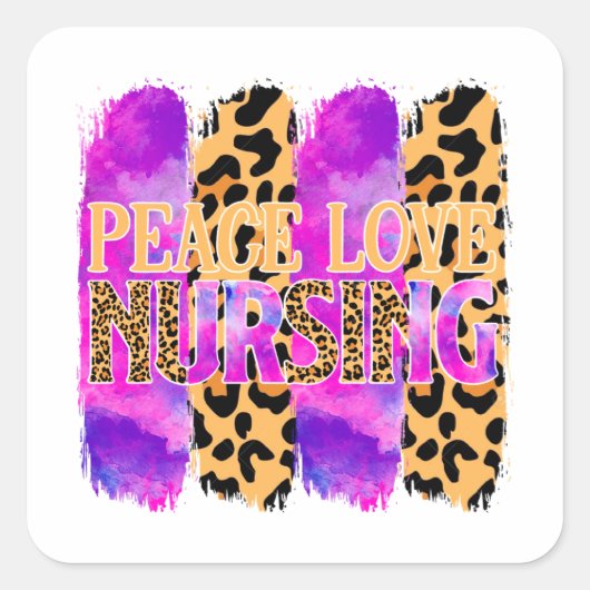 Friedensnährung - Niedliche Krankenversicherung (2 Quadratischer Aufkleber (Vorderseite)