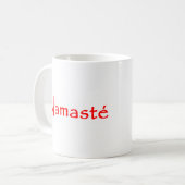 Friedensnamaste Kaffeetasse (Vorderseite Links)