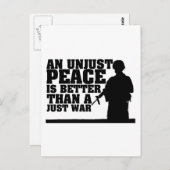 Friedensnicht Krieg Postkarte (Vorne/Hinten)