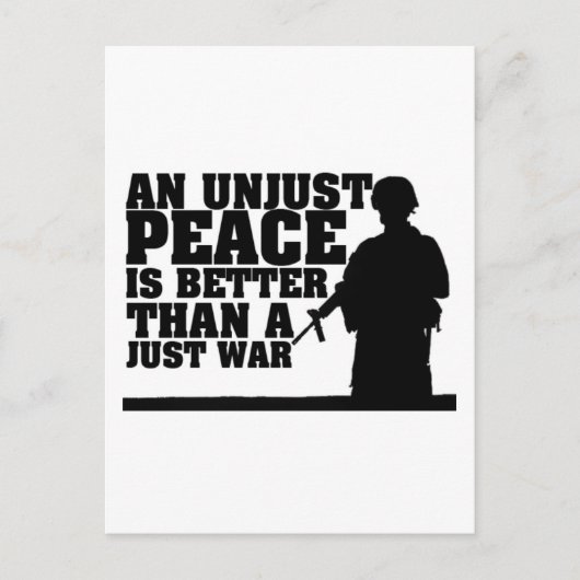 Friedensnicht Krieg Postkarte (Vorderseite)