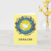 Friedensnobelkarte über die Ukraine Karte (Gelbe Blume)