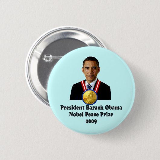 Friedensnobelpreis-Sieger 2009 Präsidenten-Obama Button (Vorne & Hinten)
