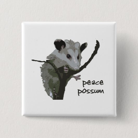 Friedensopossum Button (Vorderseite)