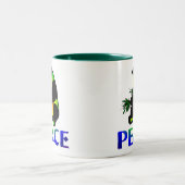Friedenspanda-Bär Zweifarbige Tasse (Mittel)