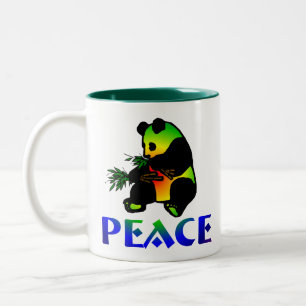 Friedenspanda-Bär Zweifarbige Tasse