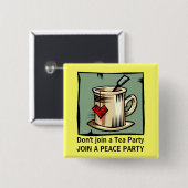 FRIEDENSParty-BEWEGUNG Button (Vorne & Hinten)
