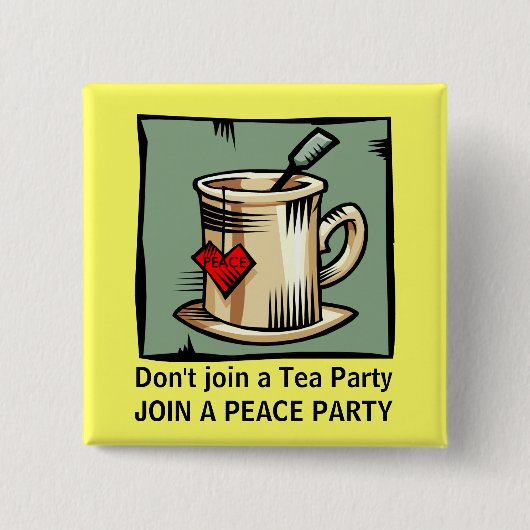 FRIEDENSParty-BEWEGUNG Button (Vorderseite)